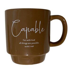 Capable Inspirational Ceramic Scripture Mug Religious Christian Motiviational